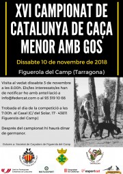 Campionat de Catalunya de Caça Menor amb gos 2018