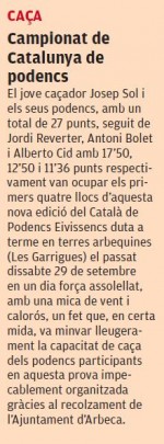 El Campionat de Catalunya de Podencs Eivissencs corona a Josep Sol i als seus podencs