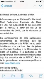La Real Federación Española de Caza y la FITASC, a tiros...¡¡
